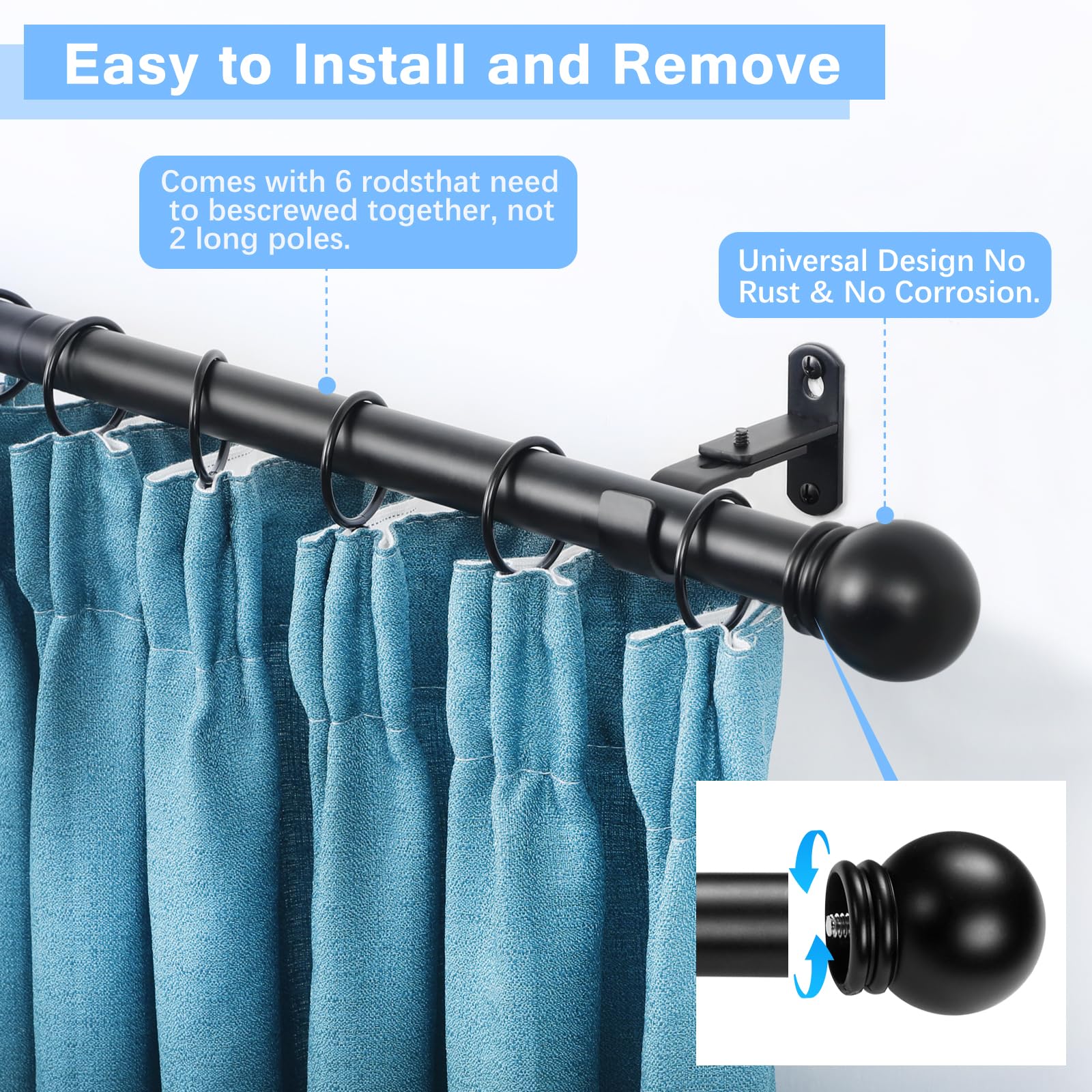 AMZSEVEN extendable length from 16 to 92 inches, up to 104 inches