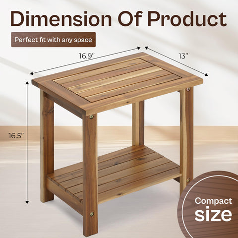 AN68 Adirondack side table on a patio demonstrates weather resistance and outdoor style.