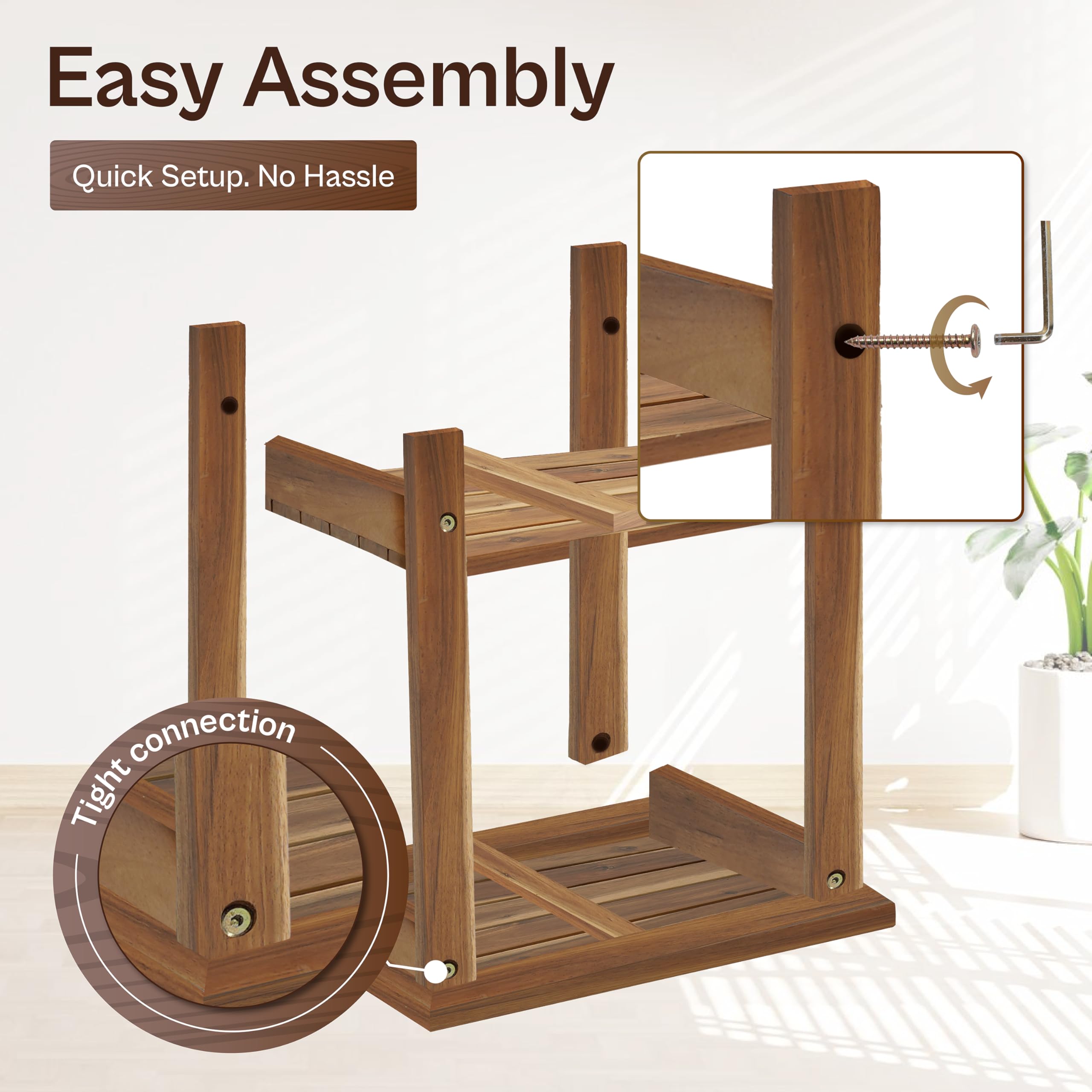 AN68 Weather-resistant end table for garden setups withstands sun and rain.