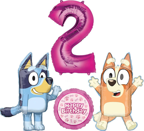 Anagram Bluey 32-inch foil balloon adds a playful birthday centerpiece