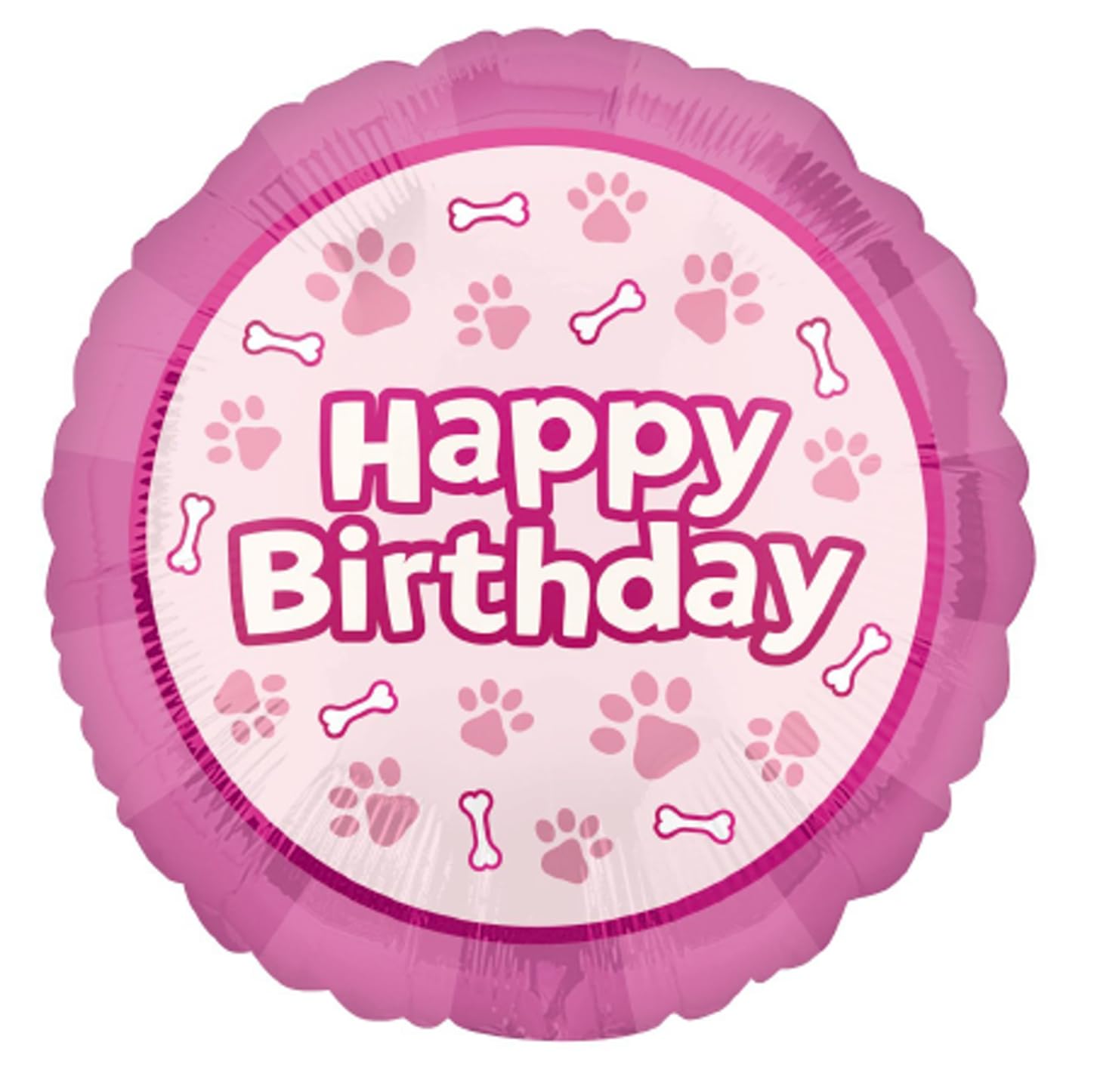 Anagram pink happy birthday 18-inch foil balloon enhances dessert display