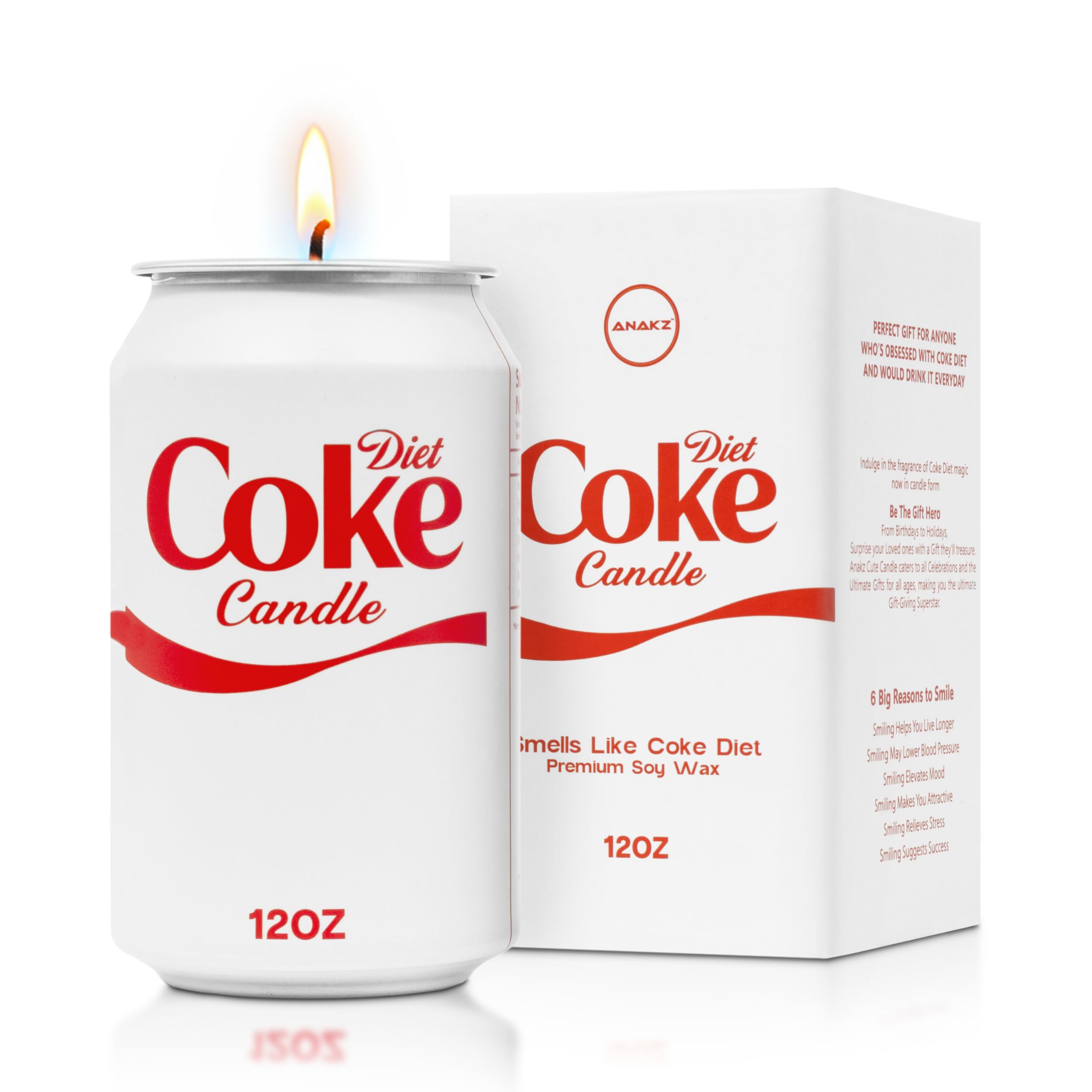 Anakz Diet Candle with soda scent fills the room with nostalgic cola aroma.