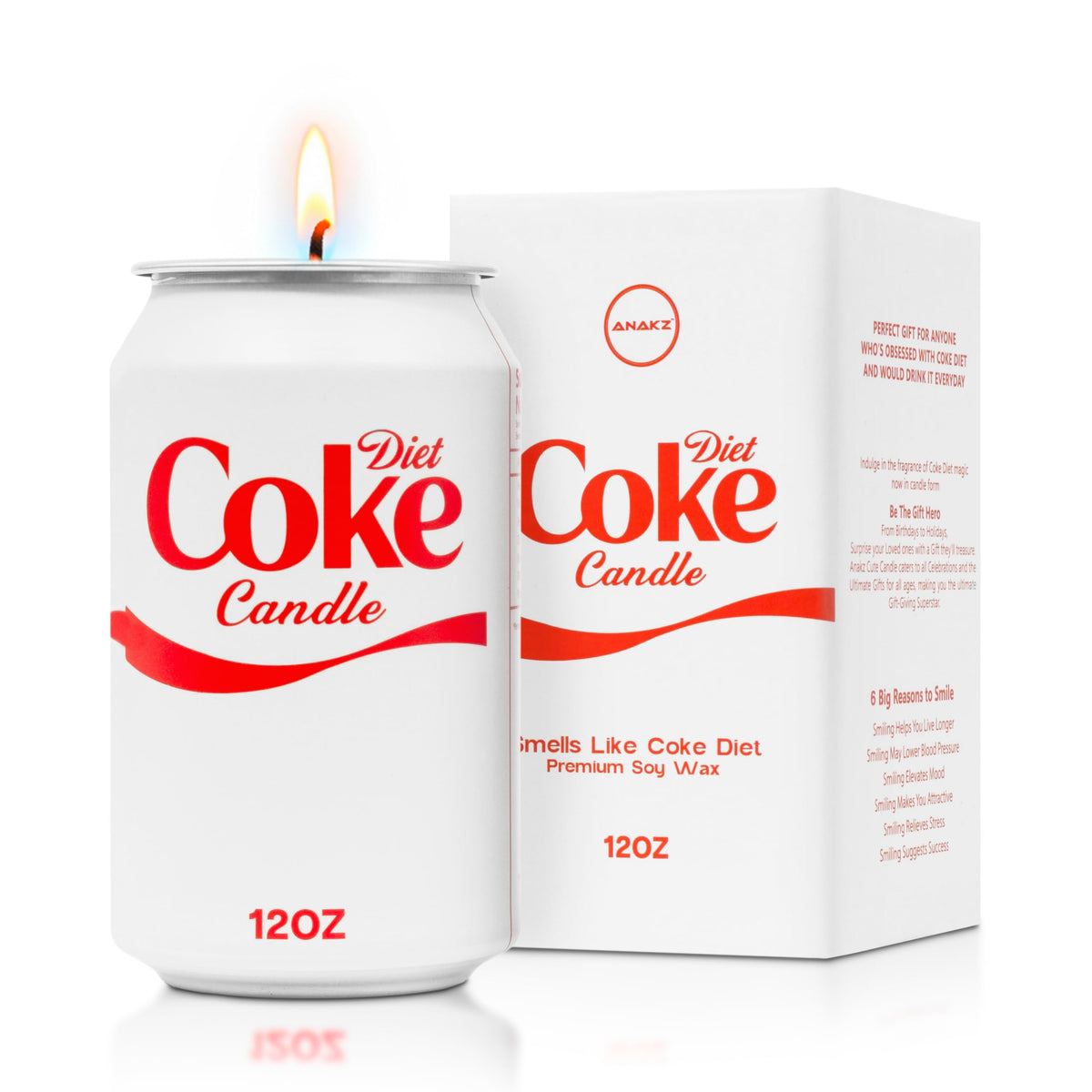 Anakz Diet Candle with soda scent fills the room with nostalgic cola aroma.