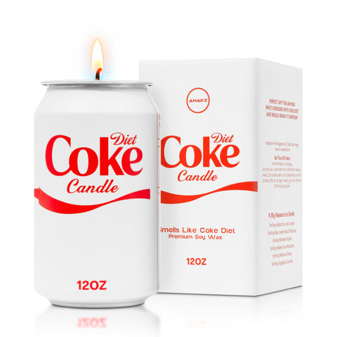 Anakz Diet Candle with soda scent fills the room with nostalgic cola aroma.