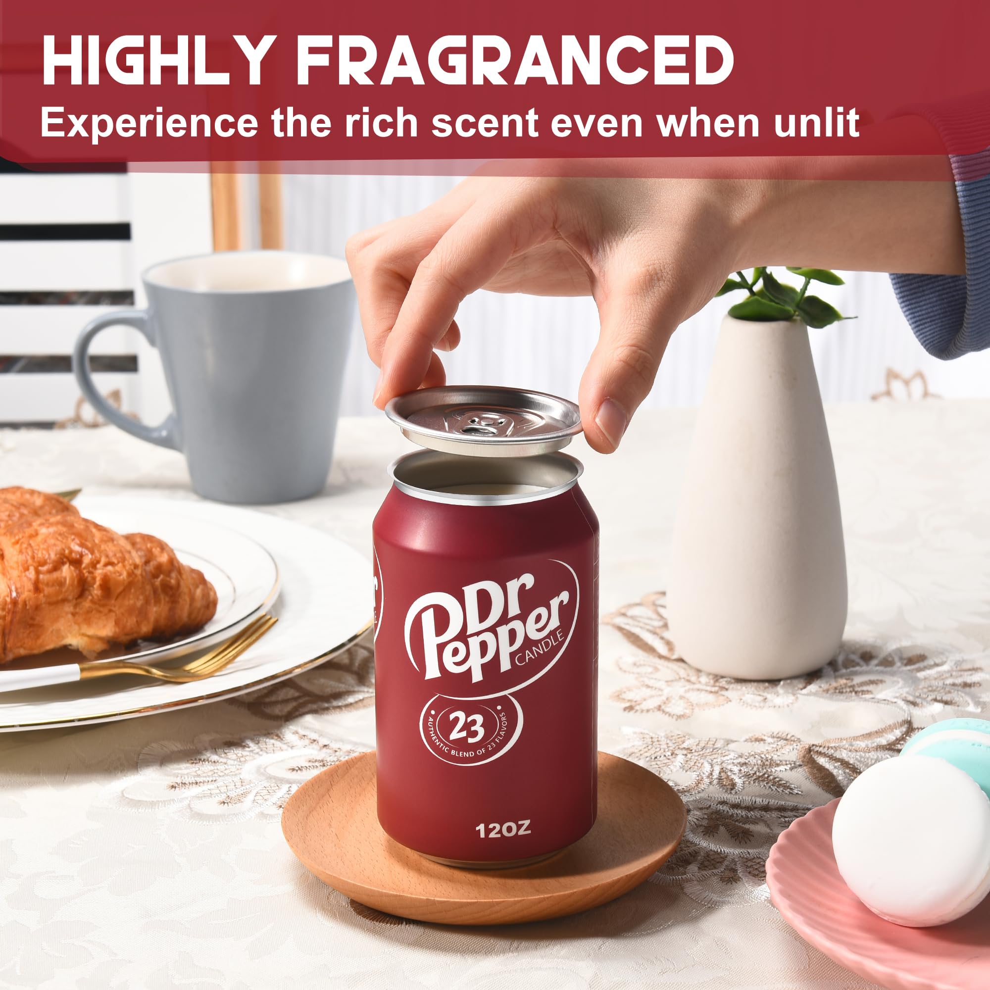 Label and packaging of Anakz candle highlighting soda-inspired design