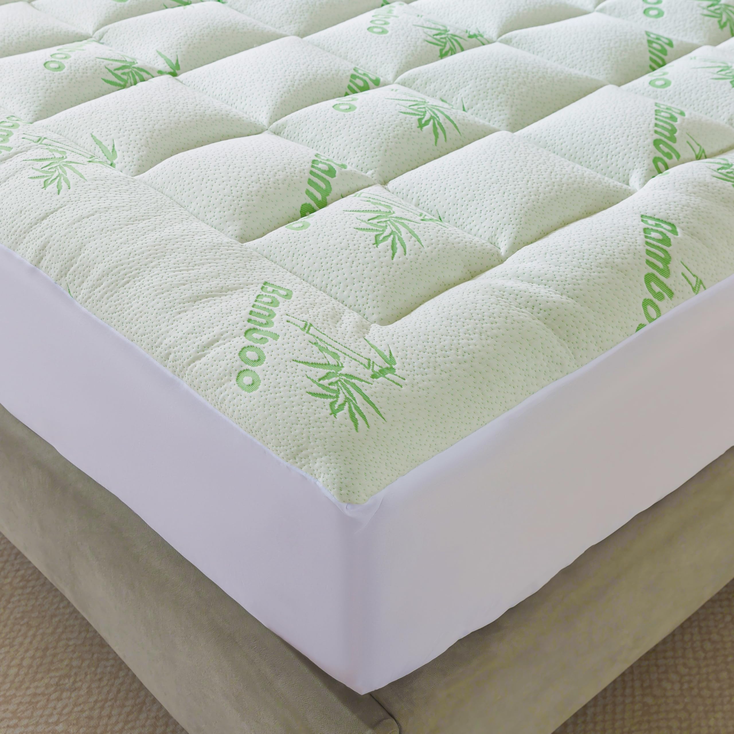 ANALIN bamboo topper fits 6-18 inches with a snug, adjustable stretch.