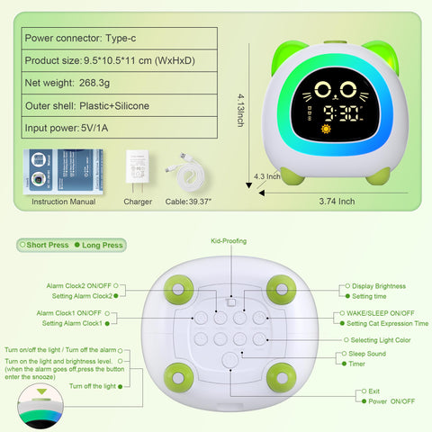 ANALOI three-level brightness control protects young eyes at night.
