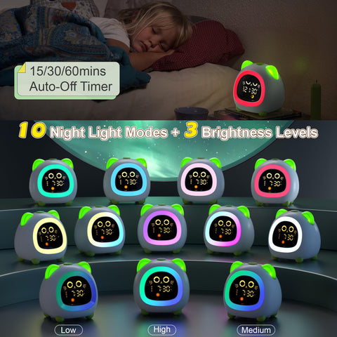 ANALOI dual alarm settings support weekday and weekend wake times.