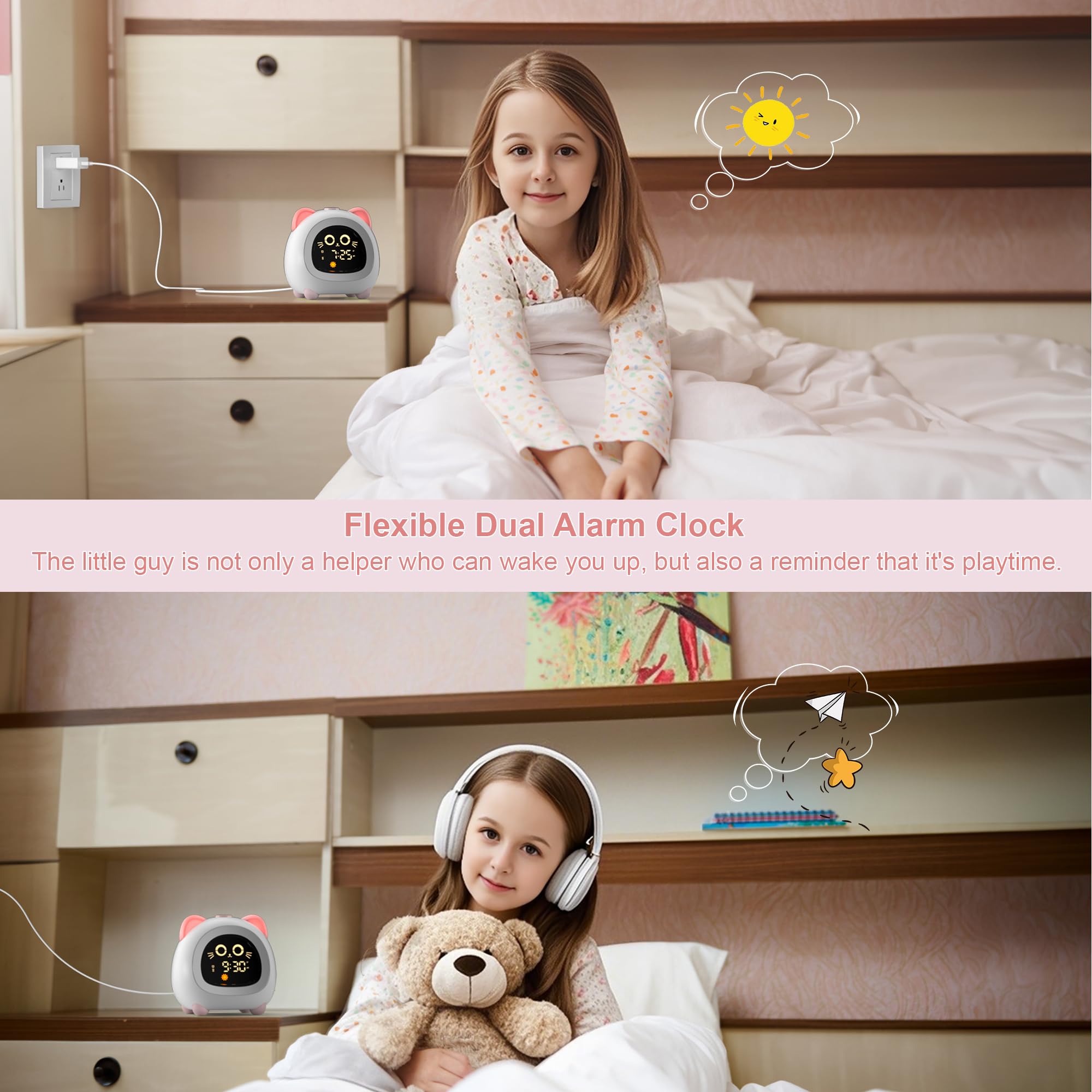 Analoi gentle wake feature gradually increases volume for a soft start.