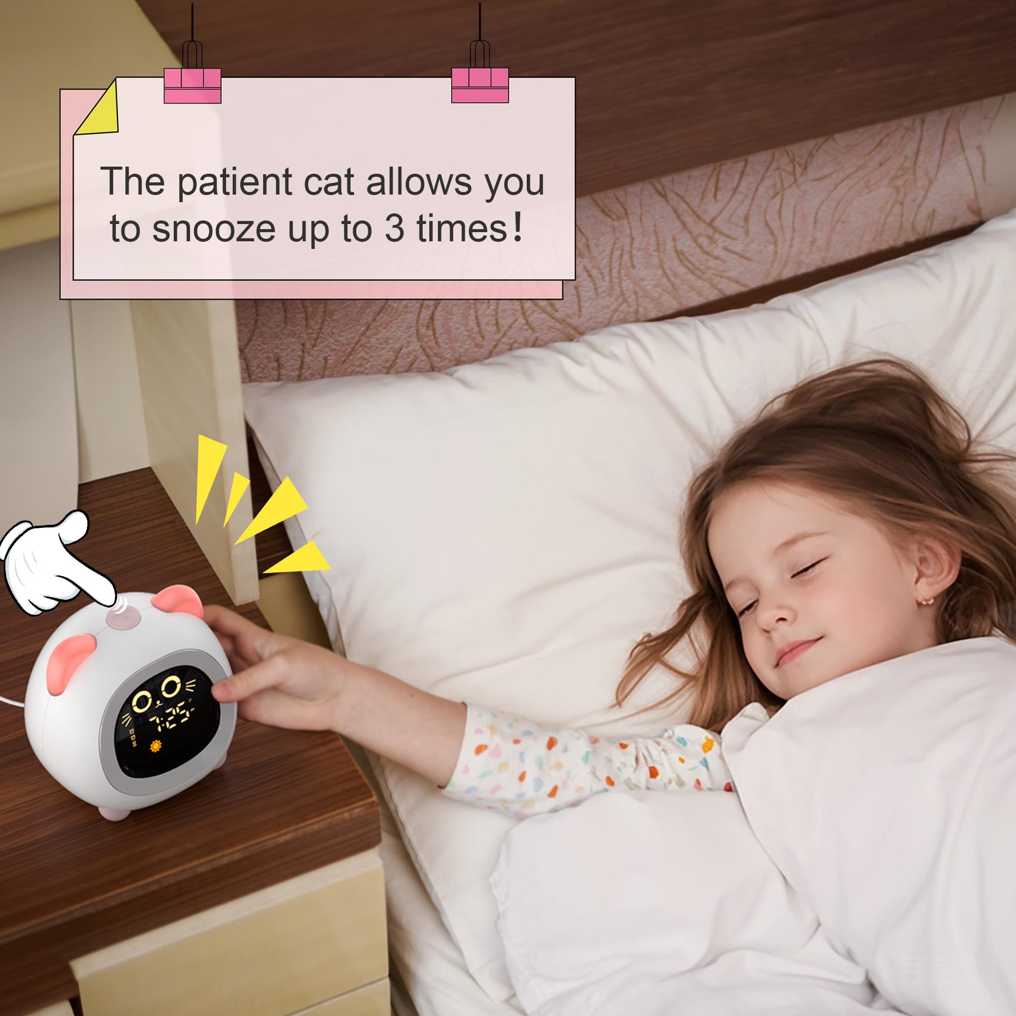 Analoi clock provides two alarms for weekday and weekend routines.