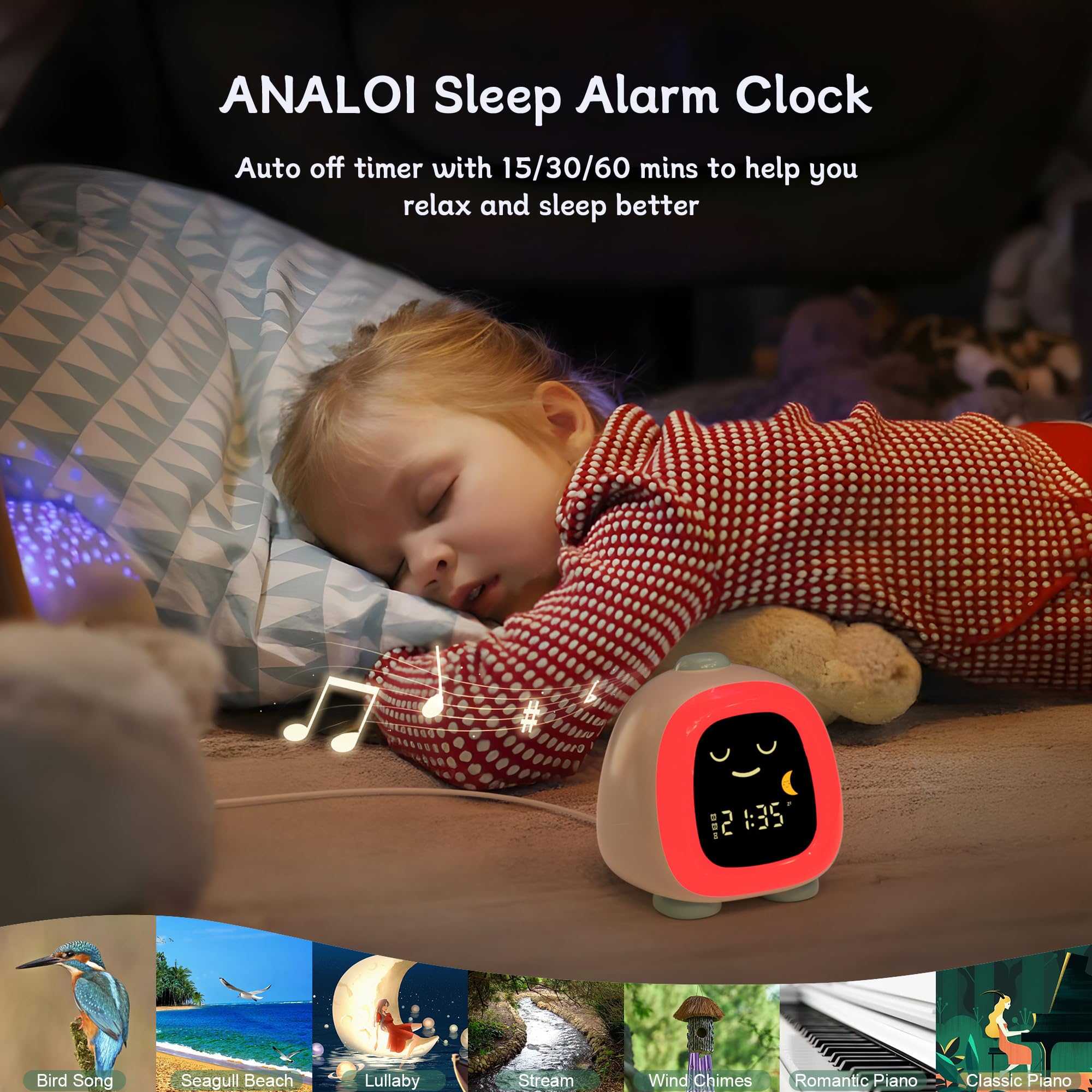 ANALOI volume control and memory keep settings convenient for kids.