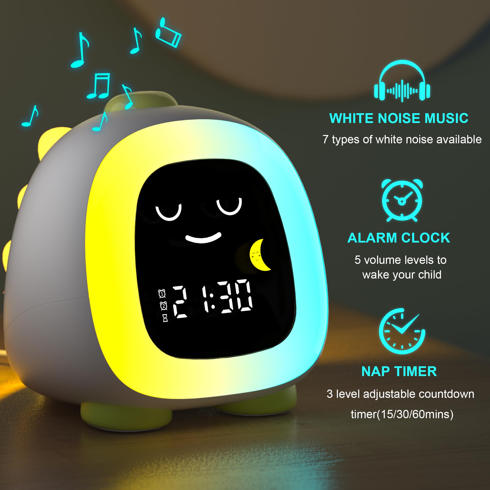 analoi ok to wake display shows sun and moon cues for easy mornings