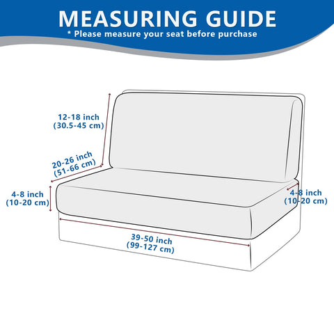 ANARACHON dinette cushion size range demonstrating versatile fit for most RV benches