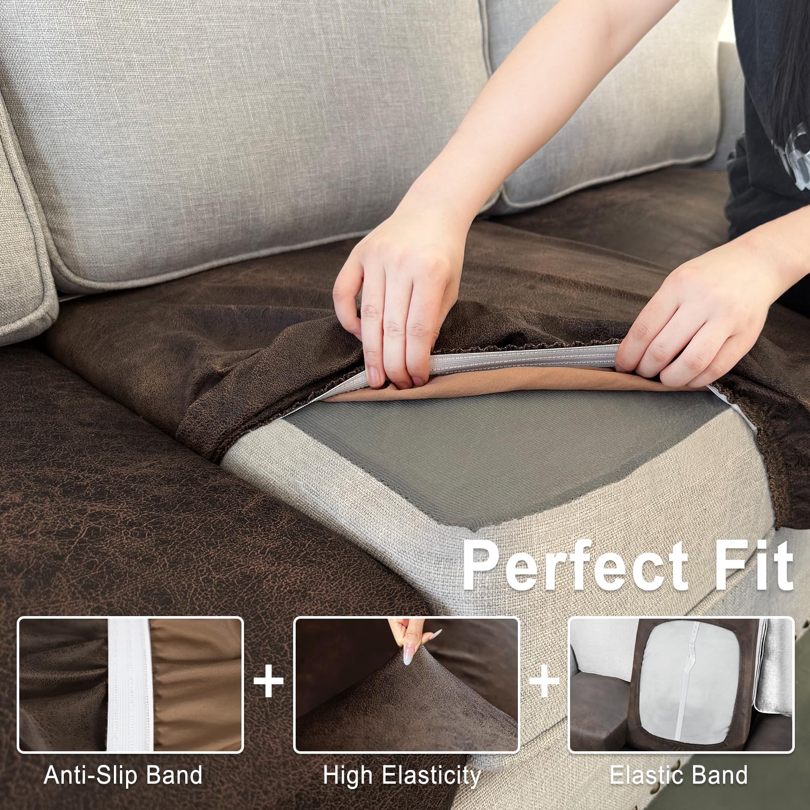 ANARACHON machine-washable cushion covers simplify easy care.