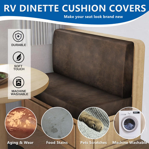 ANARACHON installed RV dinette cushion cover showcasing easy installation