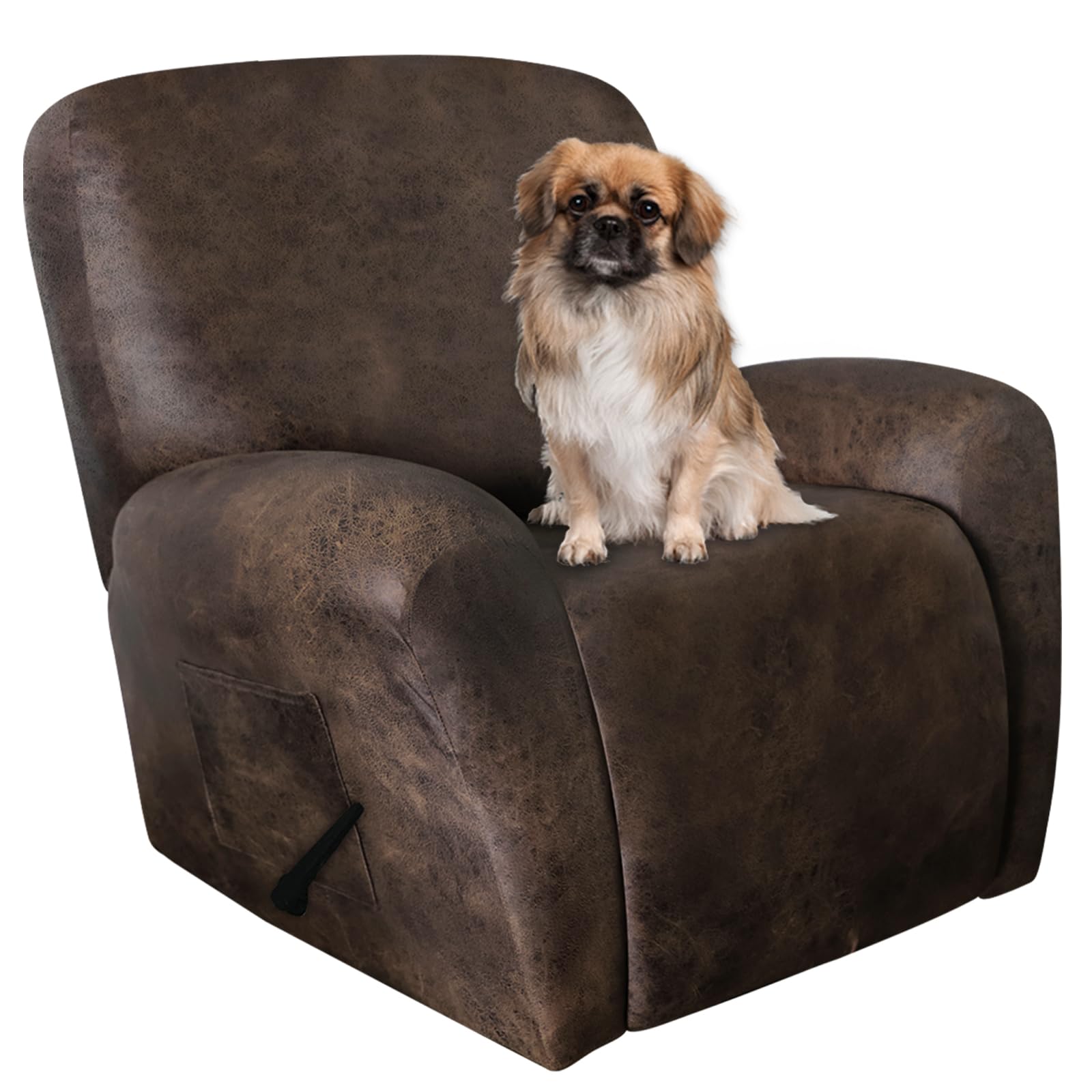 ANARACHON leather-like recliner cover backrest protects the chair while adding elegance.