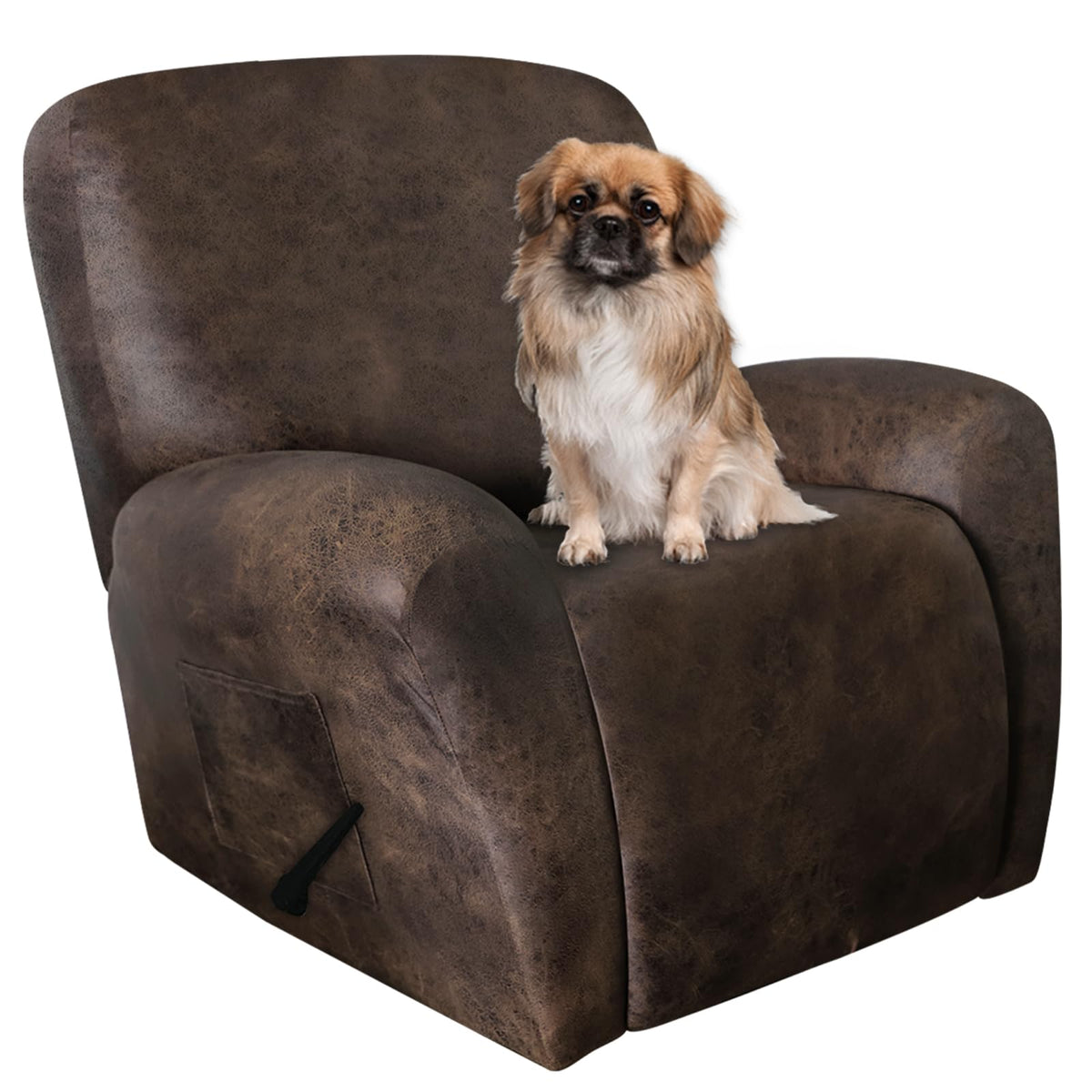 ANARACHON leather-like recliner cover backrest protects the chair while adding elegance.