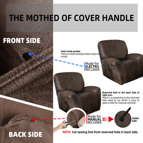 ANARACHON full chair view in dark brown leather-like cover.
