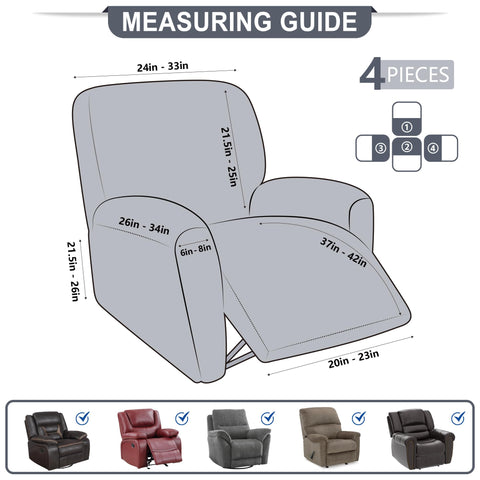 ANARACHON recliner cover left arm panel highlights secure fit and room enhancement.