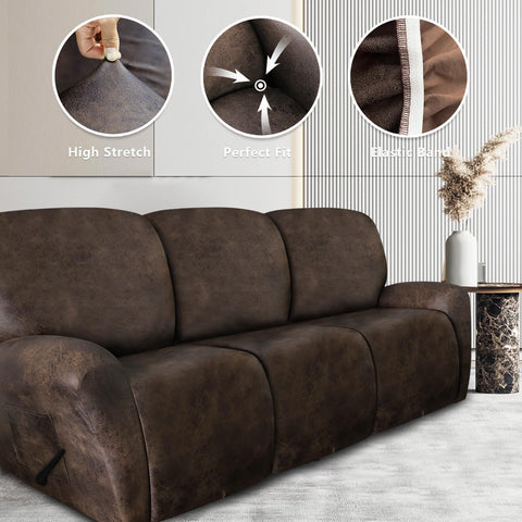 ANARACHON leather-look recliner cover packaging shows an easy 8-piece kit