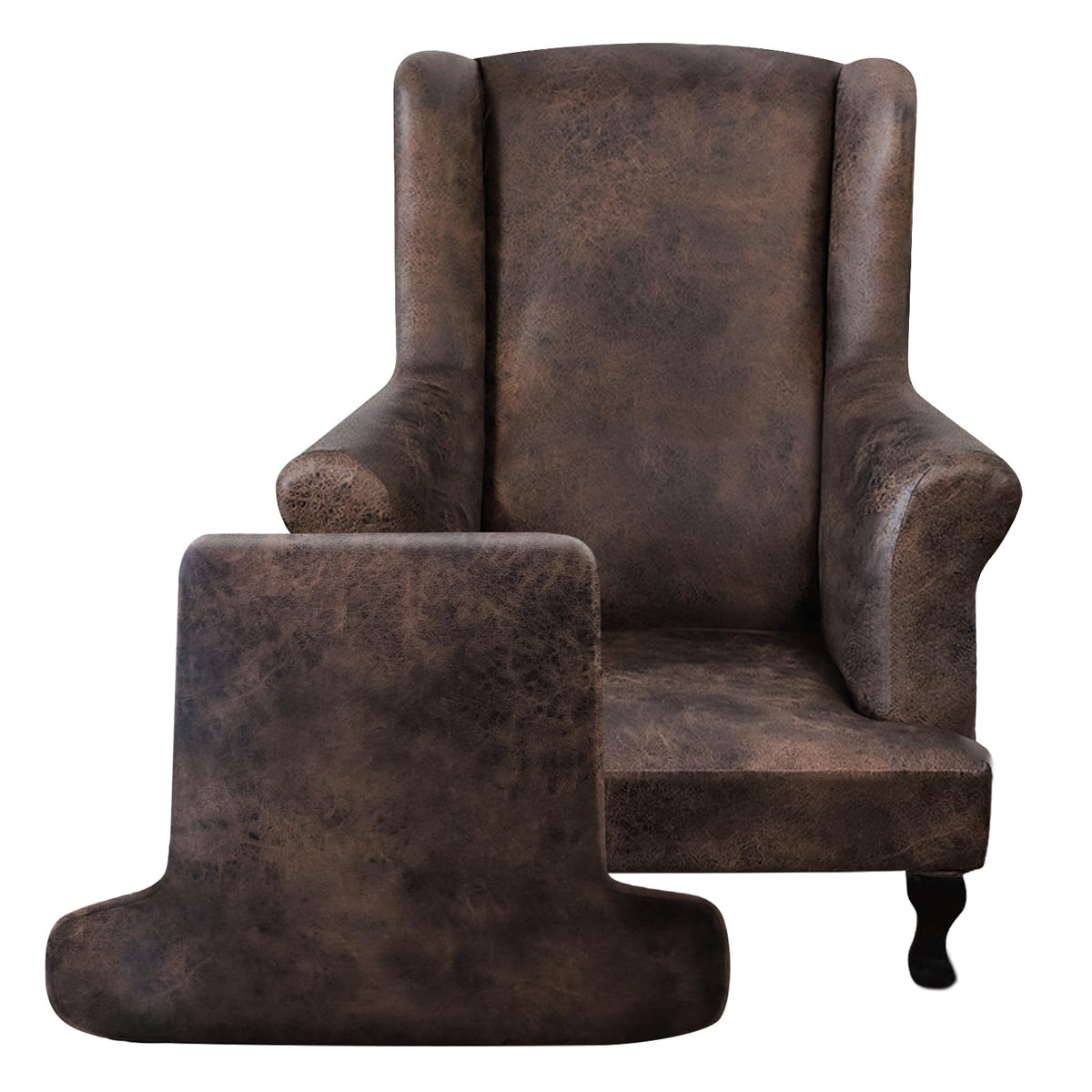 ANARACHON leather-look wingback base cover for a tailored fit