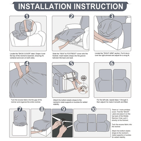 ANARACHON machine-washable recliner cover for easy care