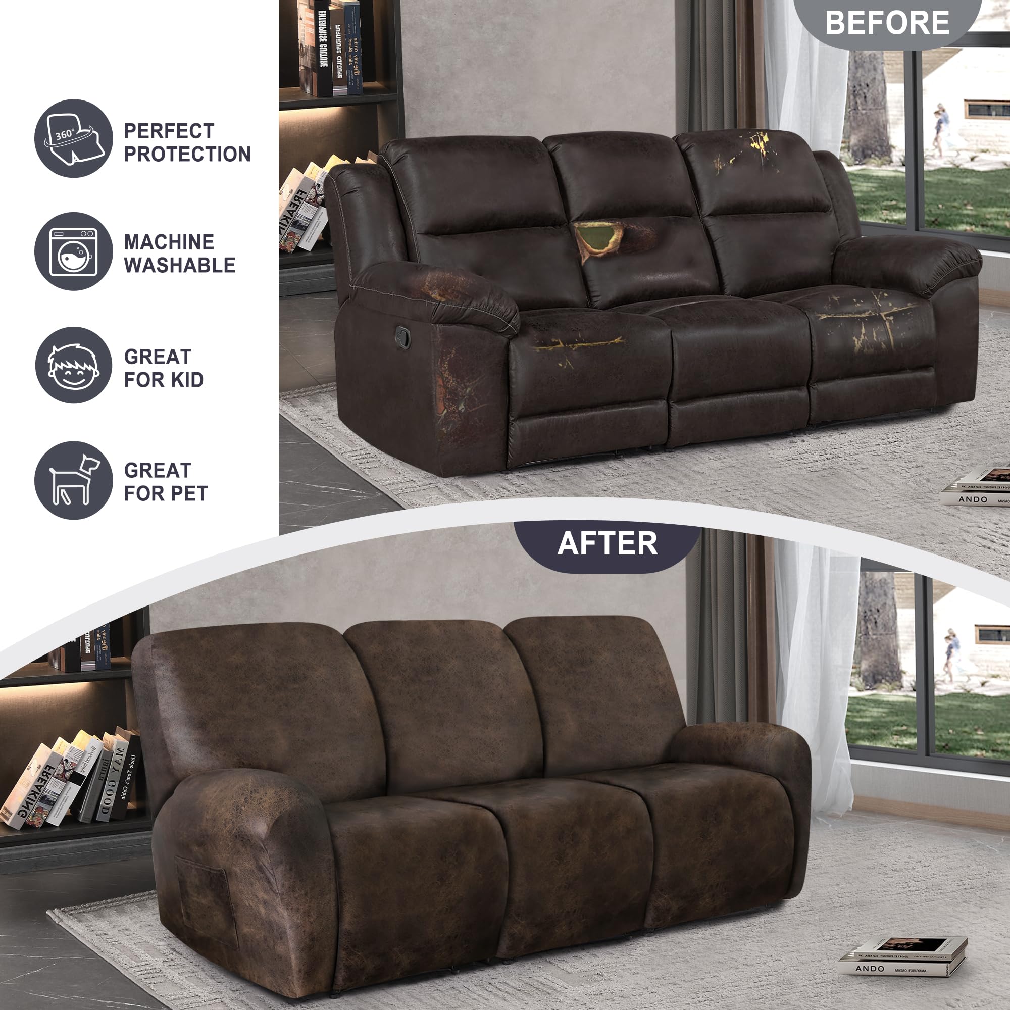 ANARACHON right-side handle cutout ensures snug sofa fit