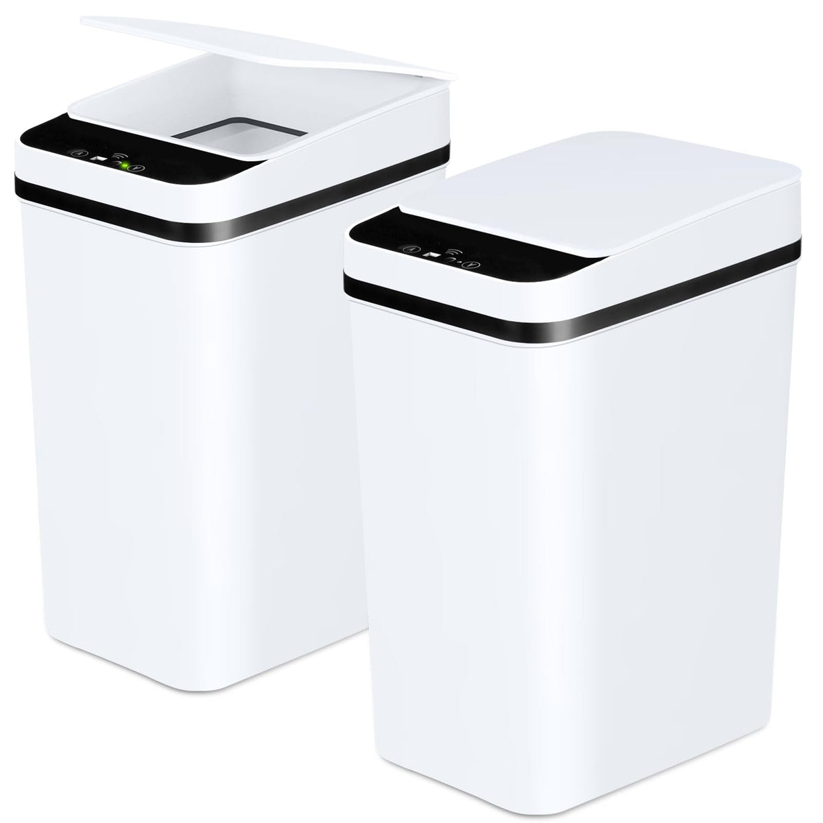 Anborry 2-pack slim trash cans with lid for narrow spaces and odor control
