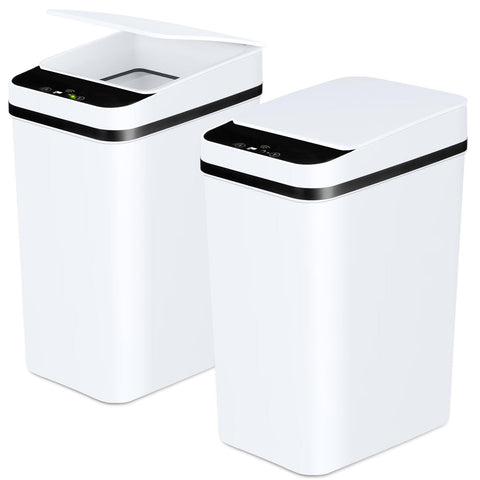 Anborry 2-pack slim trash cans with lid for narrow spaces and odor control