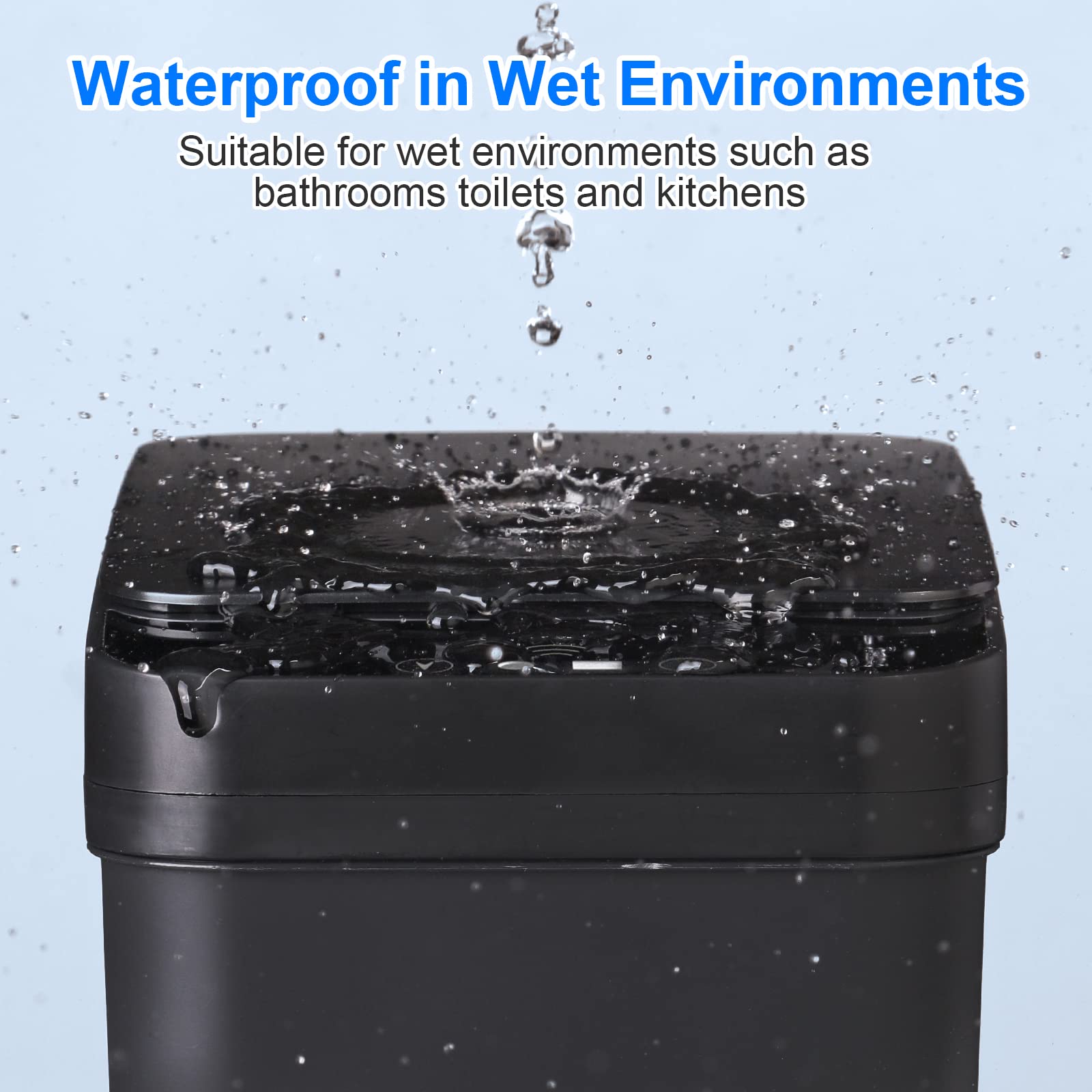 Anborry motion-sensor lid enables hands-free waste disposal.