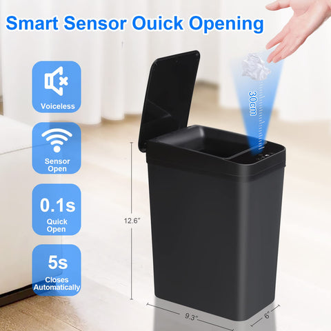 Anborry removable lid allows quick, hygienic liner changes.