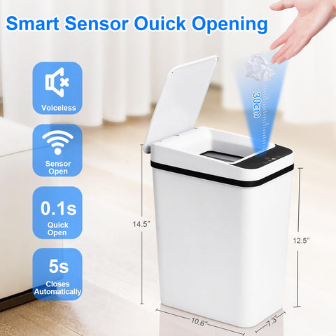 Anborry silent-close trash can operates quietly at night.