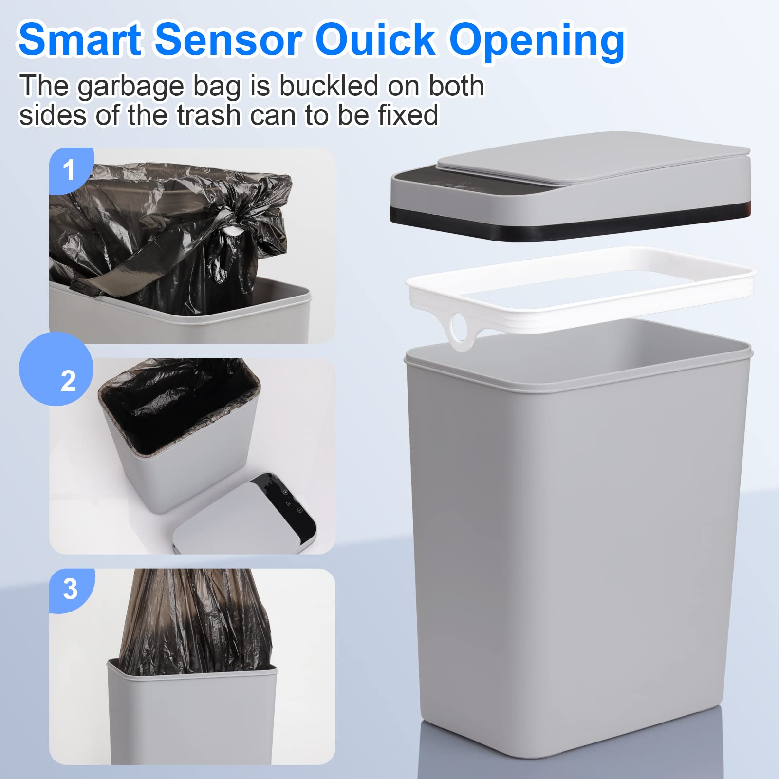 Anborry trash can with airtight seal reducing odors