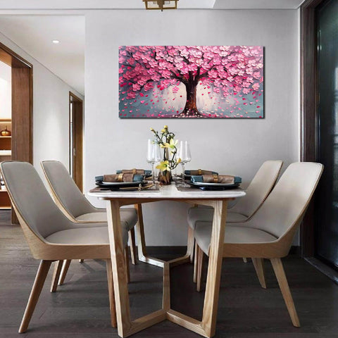 ANCXWOTER Bedroom wall art in pink-grey tones for a relaxing mood.