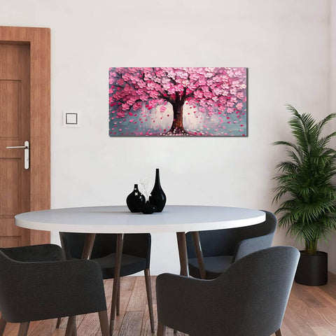 ANCXWOTER Modern framed canvas in pink and grey for contemporary spaces.