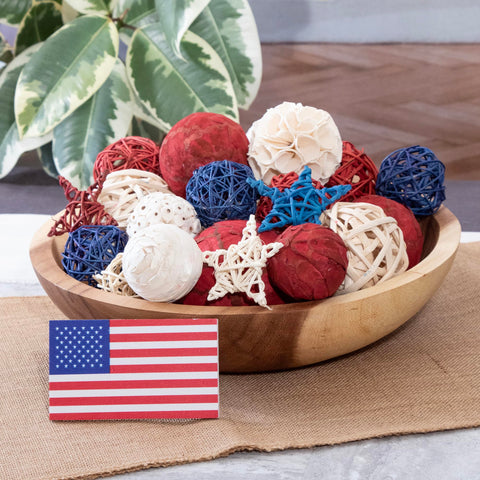 ANDALUCA American flag wood plaque enhances patriotic display at celebrations.