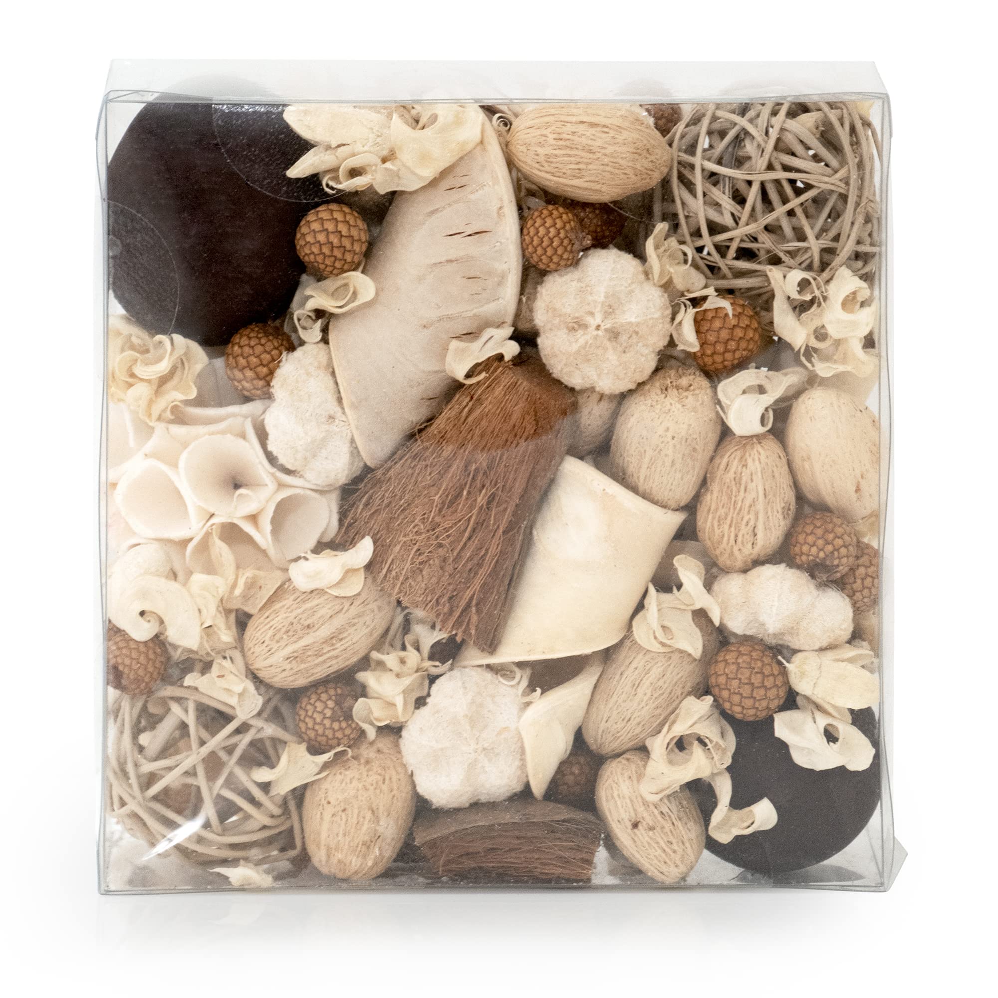 Andaluca decorative vase filler coconut sandalwood creates a stylish focal point.