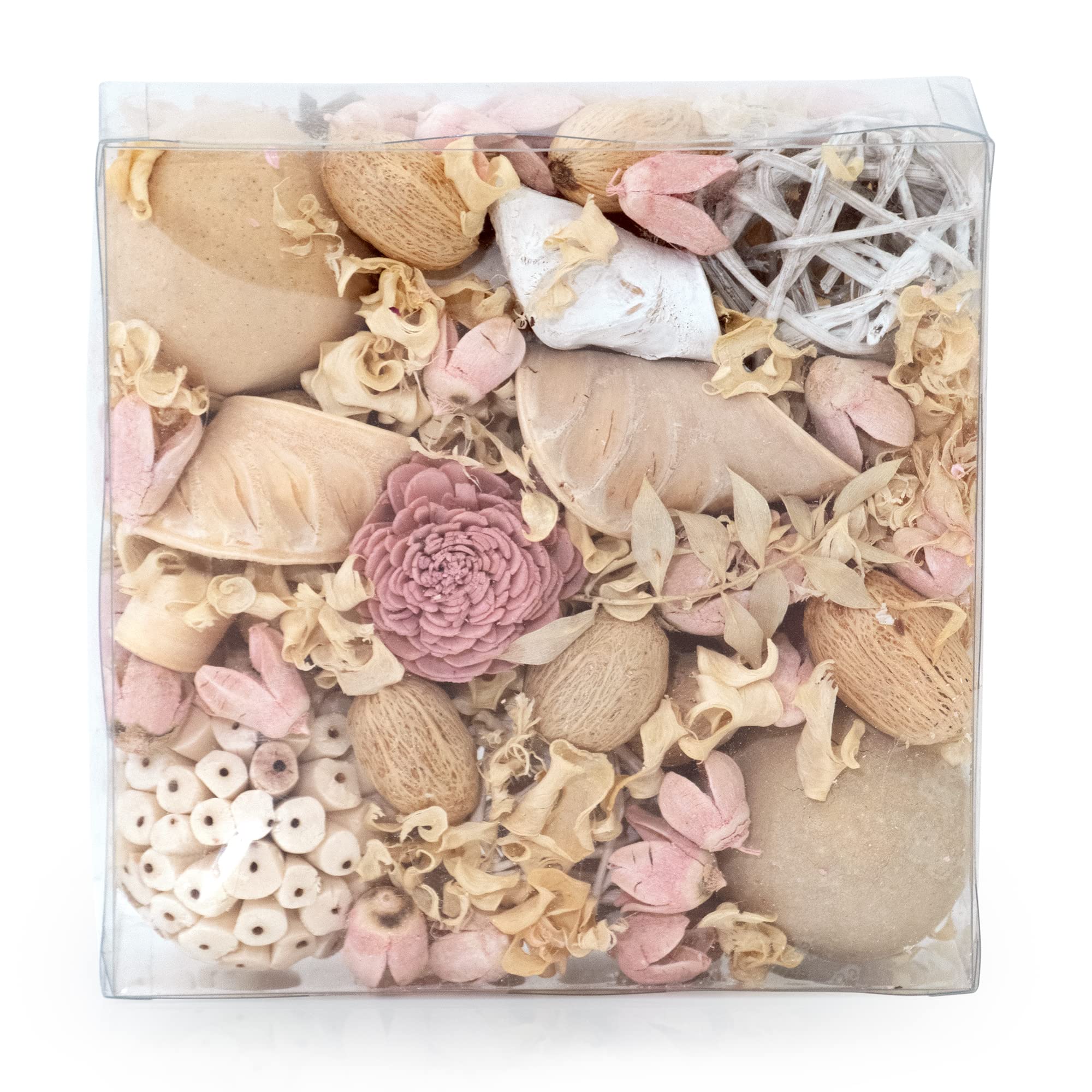 ANDALUCA Maison Box potpourri in a vase adds a soft floral focal point