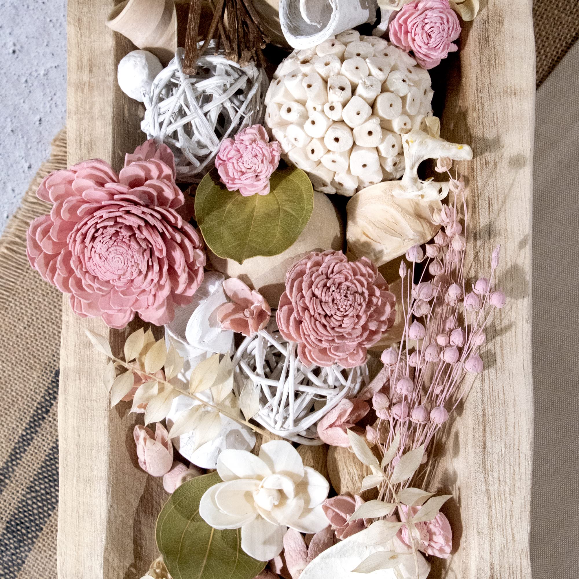 ANDALUCA Maison Box display creates an elegant shelf focal point