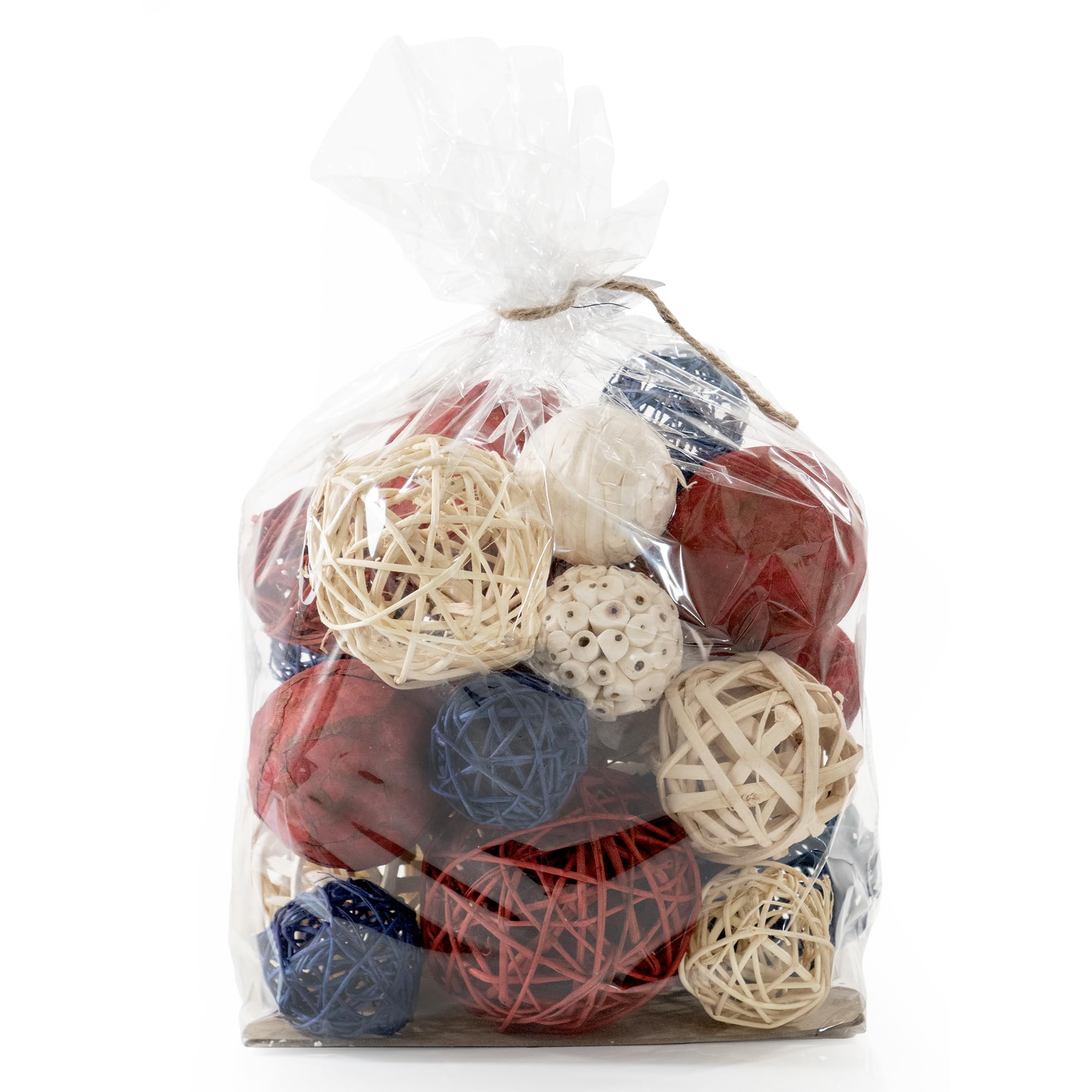 ANDALUCA red white blue orbs brighten any celebration centerpiece.