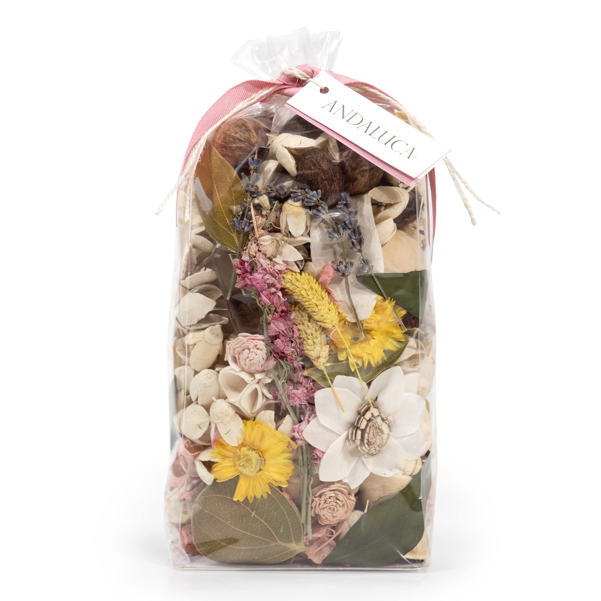 ANDALUCA Secrets of Spring potpourri bag with fragrance vial for long lasting aroma.