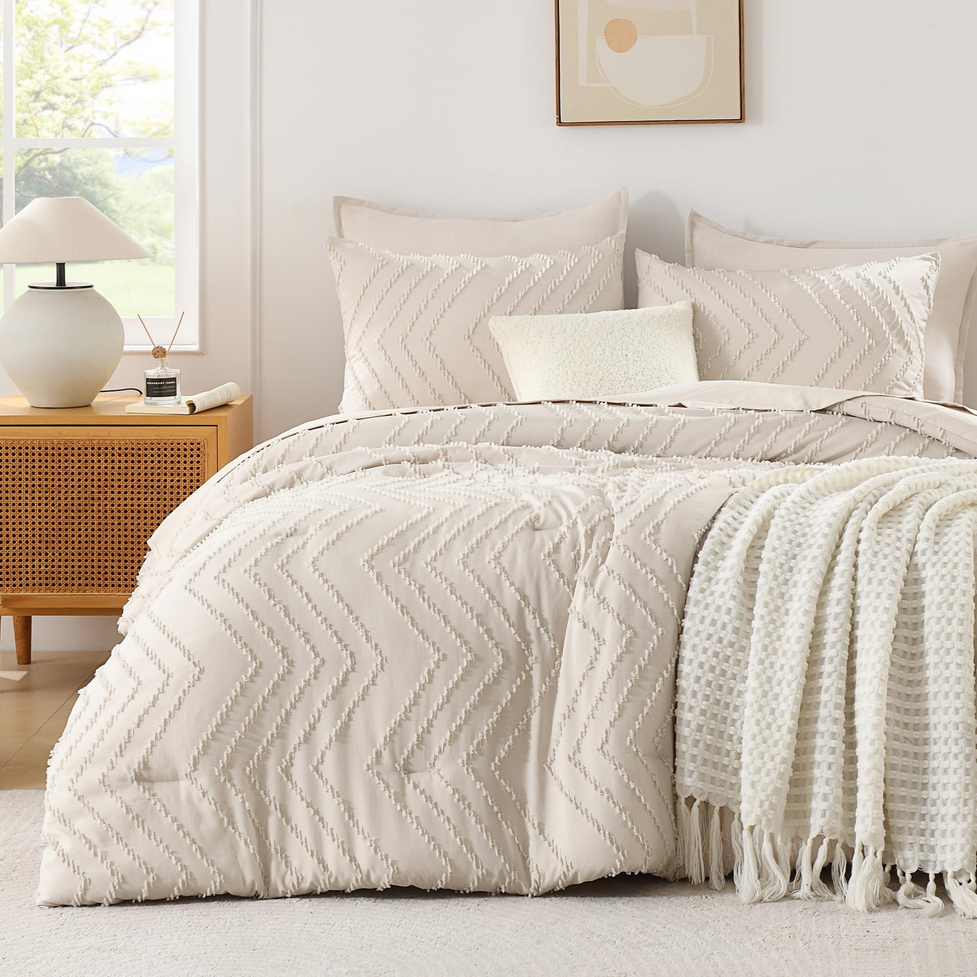 Andency beige pillowcases 20x36 enhance bed aesthetics while improving daily comfort.