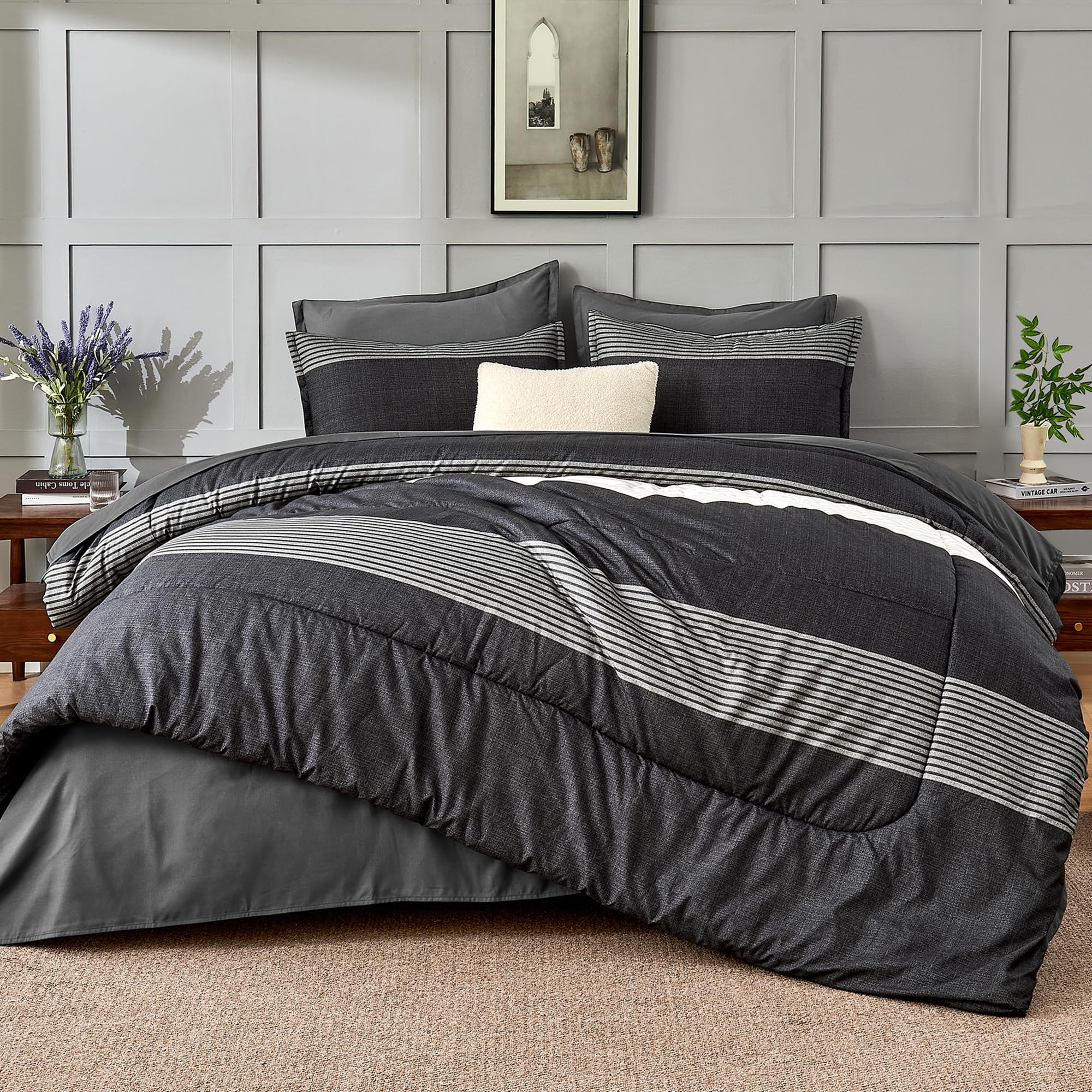 Andency king-size comforter pillow shams 2-pack for coordinated bedding