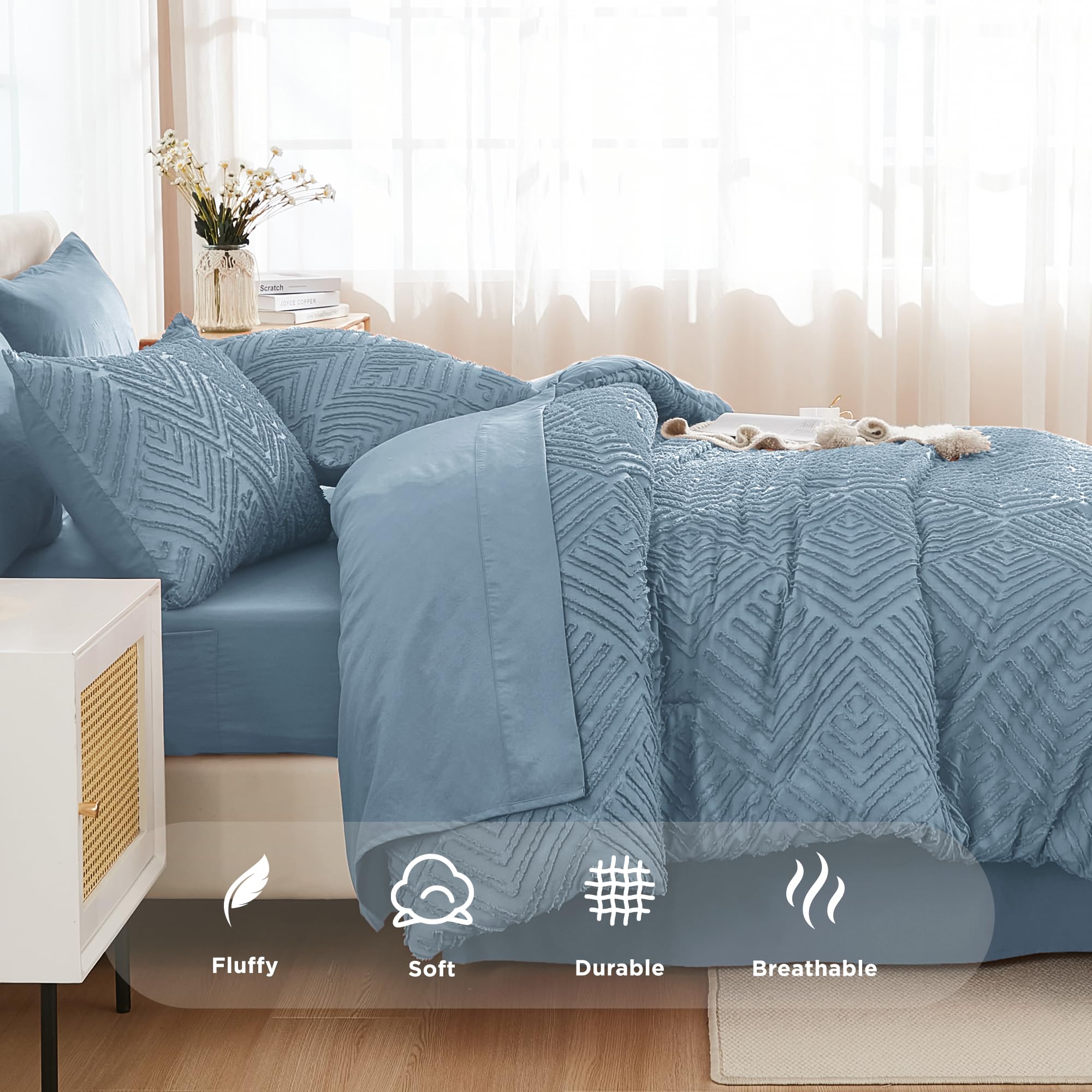 Andency machine-washable care keeps bedding fresh with minimal effort.