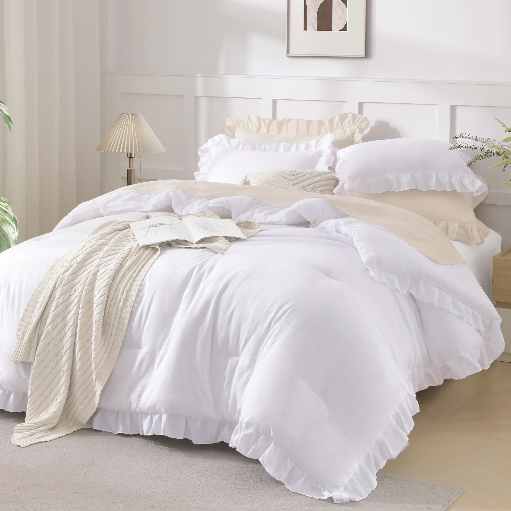 Andency pillowcases set completes the ruffled bedding ensemble