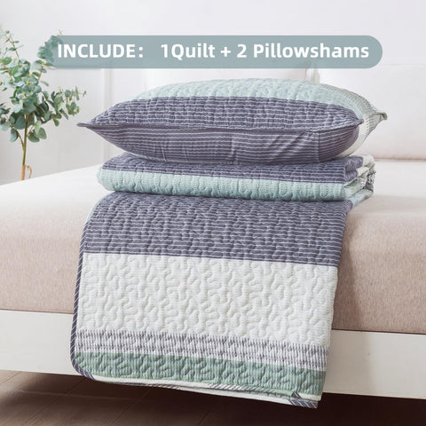 Andency Queen Quilt winter layering idea—pair with a comforter for warmth.