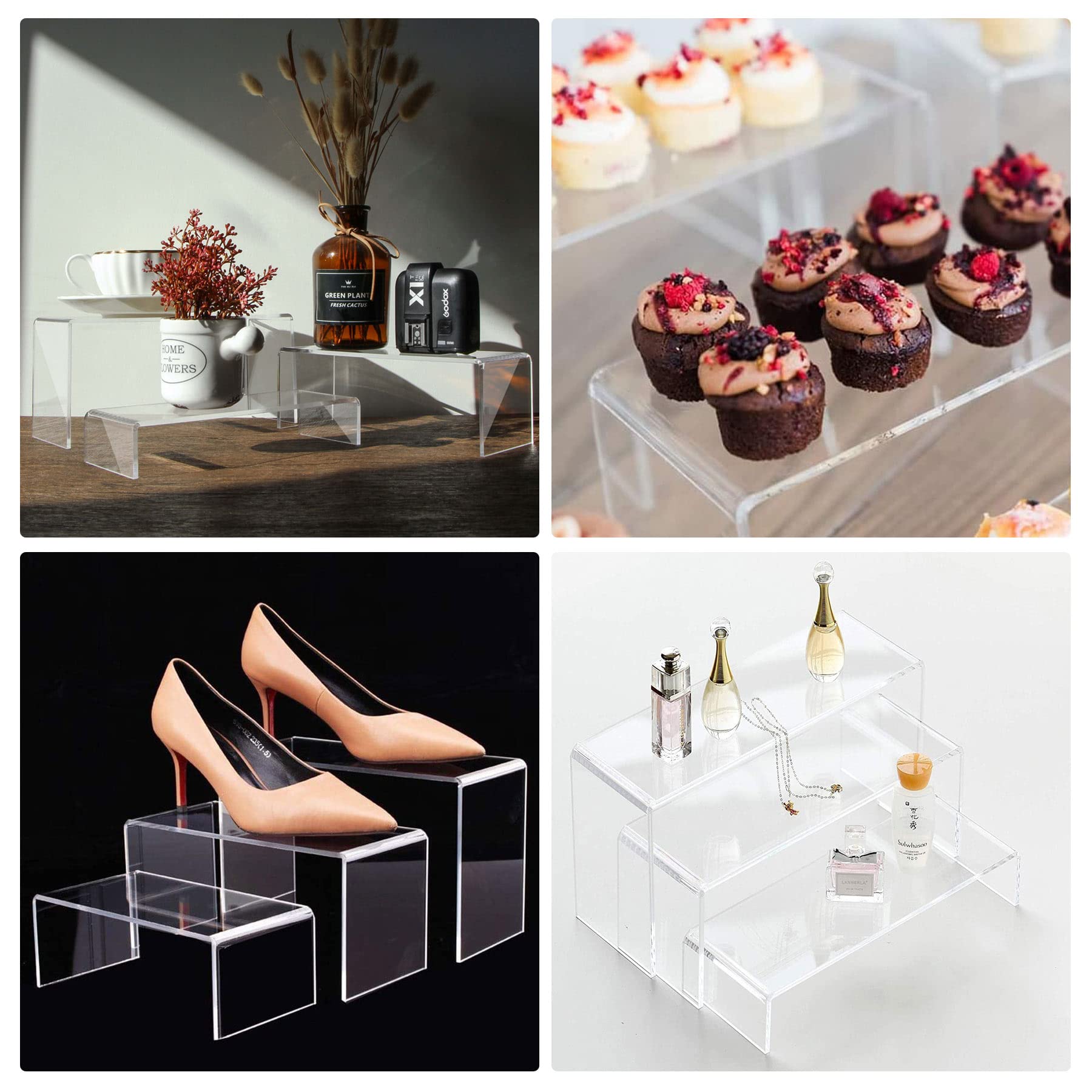 ANDGOO display risers for shoes offer sturdy, stylish presentation