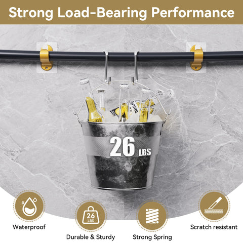 ANDGOO heavy-duty holder supports up to 13 lbs per unit.