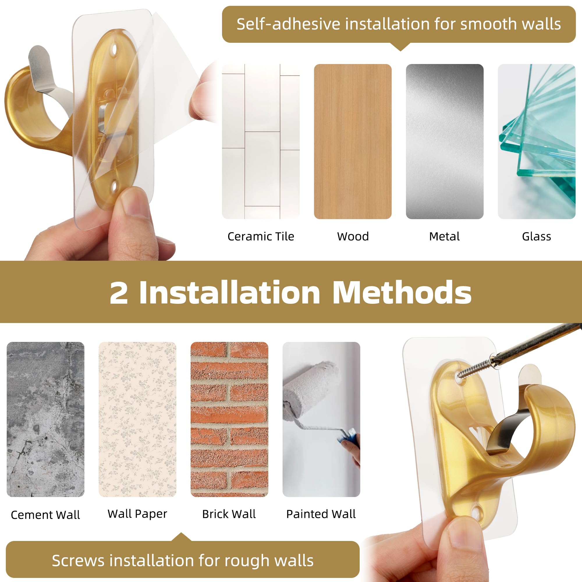 ANDGOO nano gel pad brackets provide rust-resistant, durable support.