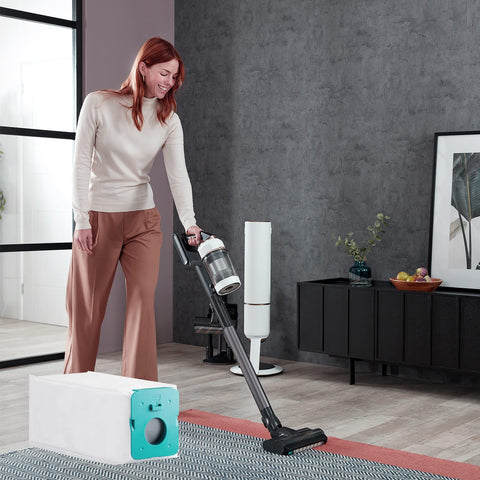 AnDongo hygienic design minimizes dust mess during bag replacement.
